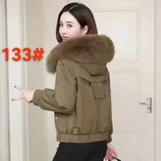 2026 novo estilo Pai superando feminino inverno forro de lã algodão acolchoado jaqueta pequena cintura estreita engrossa
