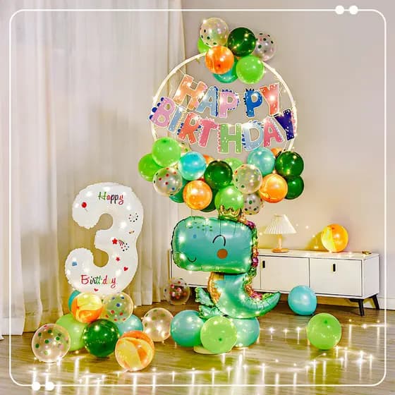 Decoração de aniversário anel balão coluna flutuante crianças meninos meninas bebê um ano de idade decoração suporte fes