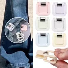 Fivelas Fixas Para Encurtamento De Perna De Calça DIY-Ajustável-Acessórios De Roupas-Clipe De Fixação De Bainha Anti-Arr