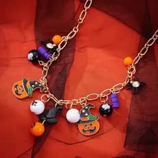 gmai Halloween Bat Fantasma Crânio Colar Moda Retro Liga Jóias Acessórios Para Presente De Festa De Natal
