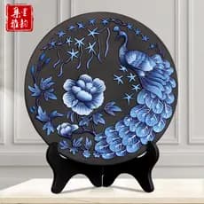 Estilo europeu pequenos ornamentos nórdicos nova casa pavão disco decoração moderno e minimalista sala de estar armário