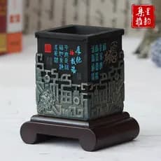 Suporte de caneta ornamentos escritório Desktop escultura a carvão estudo enviar professores prático enviar clientes est