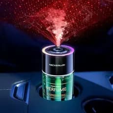 Difusor de ambientador para carro inteligente TECXERLLON com luz das estrelas, Perfume de 120ml, liga/desliga automática