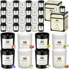 Threlaco 72 Velas perfumadas Velas perfumadas domésticas em massa Presentes femininos 8 aromas Velas de cera de soja de