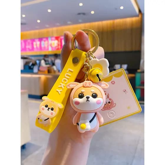 Criativo carro chaveiro carro chaveiro meninos meninas mochila pingente decoração presente dos desenhos animados requint
