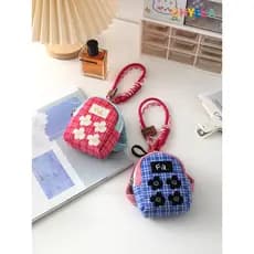 Pequena flor fresca Mini saco de escola saco de armazenamento fone de ouvido bonito pingente moeda bolsa pequeno portáti