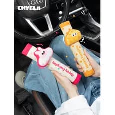 Bonito doce coelho surpresa queijo cinto de segurança do carro capa de ombro decoração do carro Universal Anti-estrangul