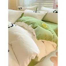 Cama de veludo de leite espessada conjunto de quatro peças toalha bordada capa de edredão 2026 novo estilo inverno dupla