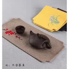 Novo estilo chinês tecido de mesa de chá bordado tamanho pequeno tapete de água de chá bandeira de mesa Zen almofada peq