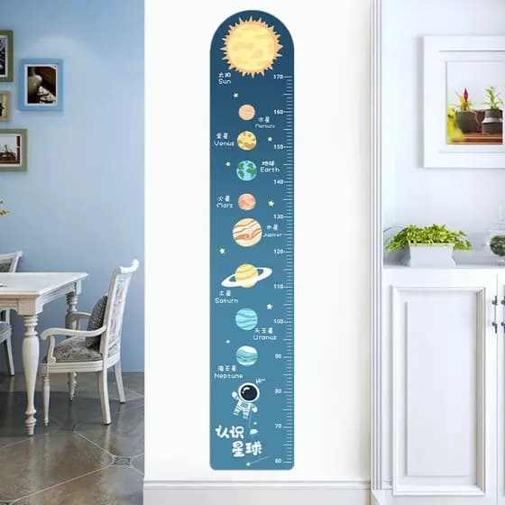 Decoração de parede do quarto das crianças adesivos de altura medição das crianças adesivos de parede todo auto-adesivo