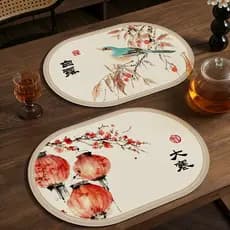 Novo tapete de mesa chinês toalha de mesa descartável à prova de óleo à prova d'água sensação de alta qualidade tapete d