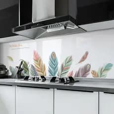 Adesivo à prova de óleo para cozinha, fogão, azulejo, decoração, papel de parede autoadesivo, à prova d'água, bancada de