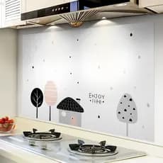 Adesivos à prova de óleo de cozinha, à prova d'água, resistente à sujeira, alta temperatura, espessado, autoadesivo, exa