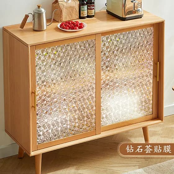 Adesivo de porta de vidro retrô transparente opaco estilo chinês 3D em relevo adesivo eletrostático filme de janela modi