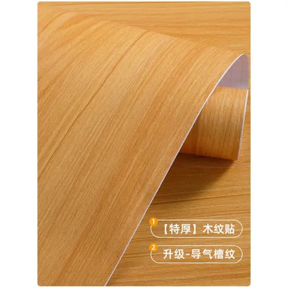 Engrossado log amarelo Basswood engenharia grão de madeira papel de parede auto-adesivo log simulação papel de parede de