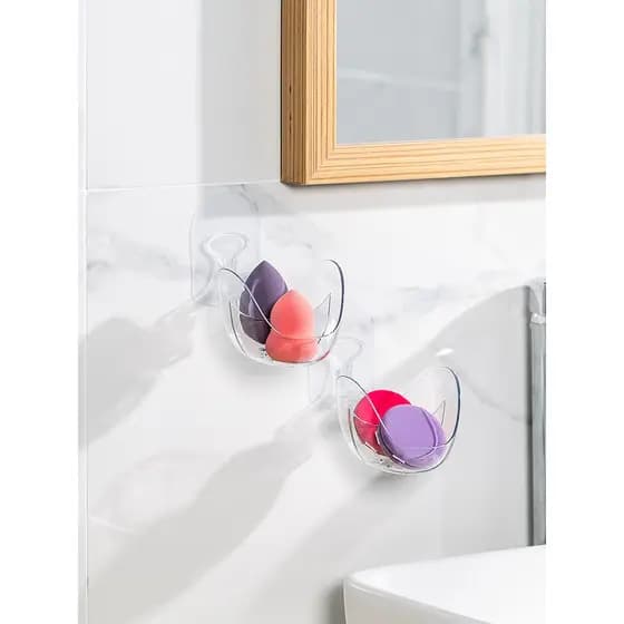 Prateleira de armazenamento de ovos de beleza, prateleira sem perfuração, cabaça, suporte de maquiagem, ferramenta útil,