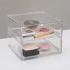 Tipo gaveta caixa de armazenamento de cosméticos cômoda de mesa Anti-poeira Multi-camada produtos de cuidados com a pele