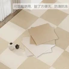 Adesivos de piso de carpete sem cola para quarto, azulejos impermeáveis e resistentes ao desgaste, tapetes decorativos,
