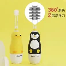 Mei Jieteng Coreia importada 360 escova de dentes elétrica sônica infantil desenho animado bebê 360 cabeça de escova mac