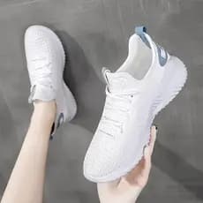 Verão respirável malha tênis feminino confortável Ultra-leve sola macia interior Fitness absorção de choque tênis estuda