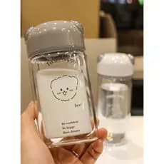Estilo japonês fresco dupla camada resistente ao calor copo de água de vidro ins à prova de vazamento Mini pequeno bonit