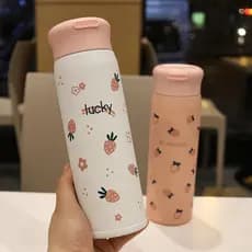 Copo de água de fada rosa copo térmico simples fresco menina estudante bonito influenciador copo estudante acessível