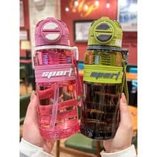 Copo duplo para esportes de verão, copo de palha de grande capacidade para meninos com chá, copo portátil ao ar livre, r