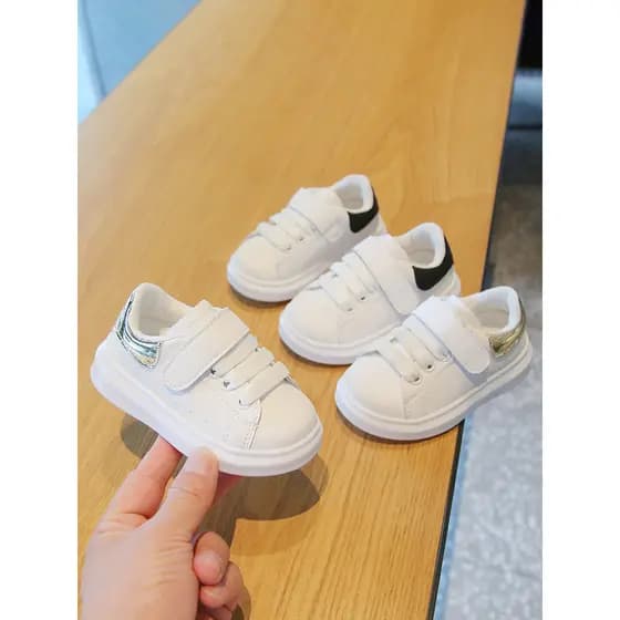 Primavera outono novo estilo sapatos de bebê meninos meninas casuais sapatos brancos tênis esportivos antiderrapante sol