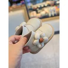 W inverno novo estilo meninas botas curtas velo-velo meias quentes botas bebê dois algodão princesa sapatos de couro sol