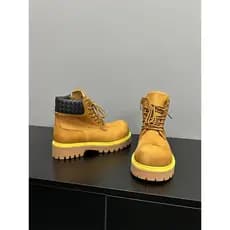 [Baba Xiansen] Botas Martin masculinas botas curtas de sola grossa All-Match botas gerais retrô ruibarbo botas masculina
