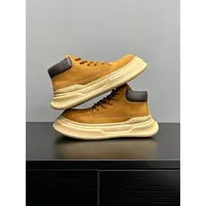[Baba Xiansen] Botas Martin Botas Curtas Masculinas Tênis Leves de Sola Grossa All-Match Botas Rubarbo Botas Masculinas