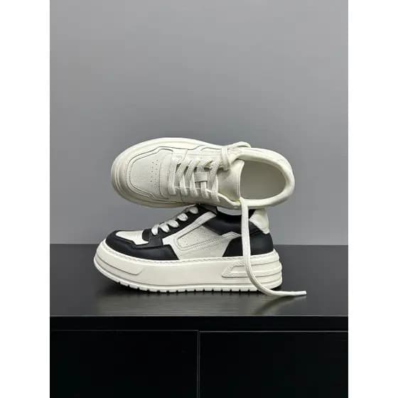 [Baba Xiansen] Sapatos masculinos clássicos combinando com cores, sola grossa, leves, esportivos, casuais, tênis brancos