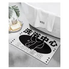 2025 novo estilo tapetes de banheiro banheiro antiderrapante pés tapetes absorver água de secagem rápida porta do banhei