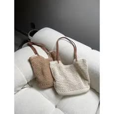 Ins Coreia OEM Exportação Tecido Bolsa Ombro Tecido Bolsa Estilo Preguiçoso Mori Bolsa Feminina Bolsa de Férias de Praia