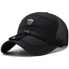 Chapéu de sol masculino de secagem rápida esportes boné de pesca fino respirável bordado boné versão coreana moda boné d
