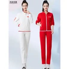 Novo estilo esportivo estilo quadrado terno de dança das mulheres dos homens zíper Cardigan Fitness exercício grupo dese