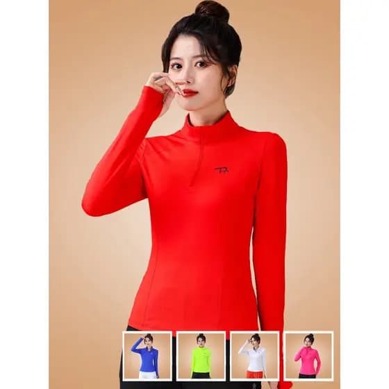 Yang Liping dança quadrada esportes correndo roupas novo estilo de secagem rápida manga comprida topo Fitness balançando