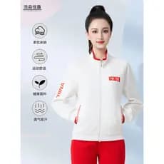 Roupas de dança quadrada novo estilo terno esportivo masculino feminino mesmo estilo estilo chinês gola alta zíper roupa