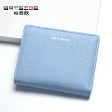 Batsoe novo estilo cor pura textura estudante saco curto senhoras carteira simples parar carteira moeda bolsa feminina