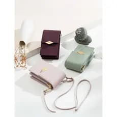 Prettyzys/bolsa para celular feminina Crossbody moda simples all-Match carteira para celular tudo-em-um bolsa Halter pes
