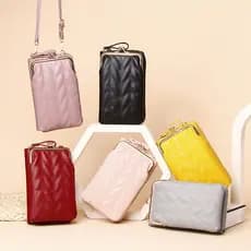 Versão coreana 2025 novo estilo Mini mensageiro pequeno saco de ombro Vertical carteira longa feminina saco do telefone