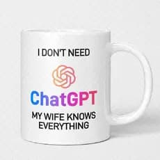 Eu não preciso de copo Ai GPT criativo engraçado copo de cerâmica simples caneca de café copo de água americano