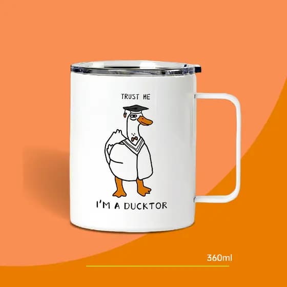 Confie em mim, sou um pato de formatura para colegas de classe, xícara de café com caneca 304