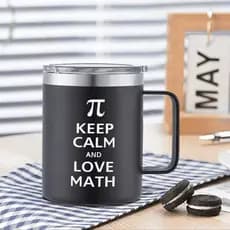 Mantenha A Calma E Adora Matemática Xícara De Café Isolada Criativa