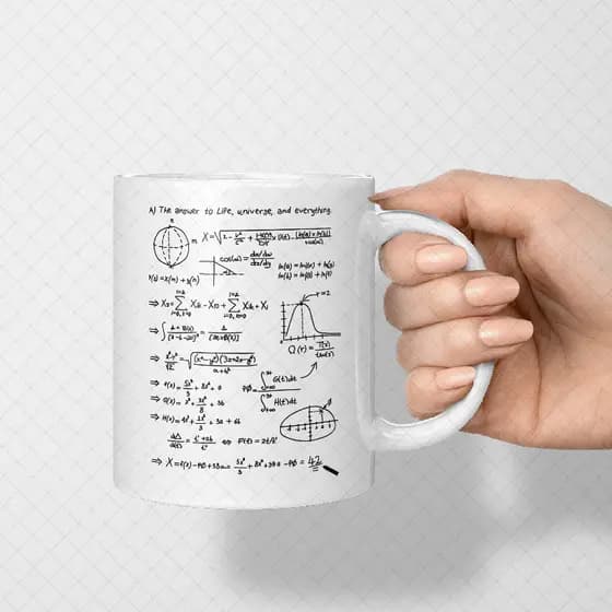 O que é o significado da vida O significado da vida Qual é o significado da vida Caneca de fórmula matemática Copo de ág