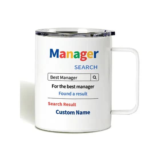 Melhor gerente estilo busca copo térmico nome personalizado copo de água 304 aço inoxidável local de trabalho liderança