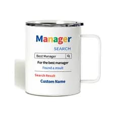 Melhor gerente estilo busca copo térmico nome personalizado copo de água 304 aço inoxidável local de trabalho liderança