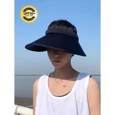 Chapéu de sol vazio masculino chapéu de verão chapéu de sol de verão masculino chapéu de concha capa rosto Anti-ultravio