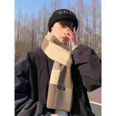 P lenço xadrez masculino inverno estilo enviar namorado meninos babador presentes de aniversário inverno enviar namorado