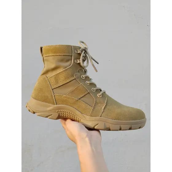 Língua conjunta à prova de solo Martin botas masculinas de couro genuíno de alta qualidade botas de deserto ao ar livre